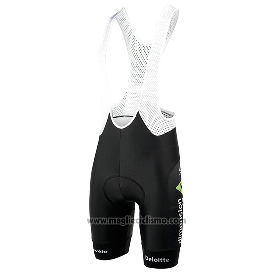 2017 Abbigliamento Ciclismo Dimension Data Verde e Nero Manica Corta e Salopette